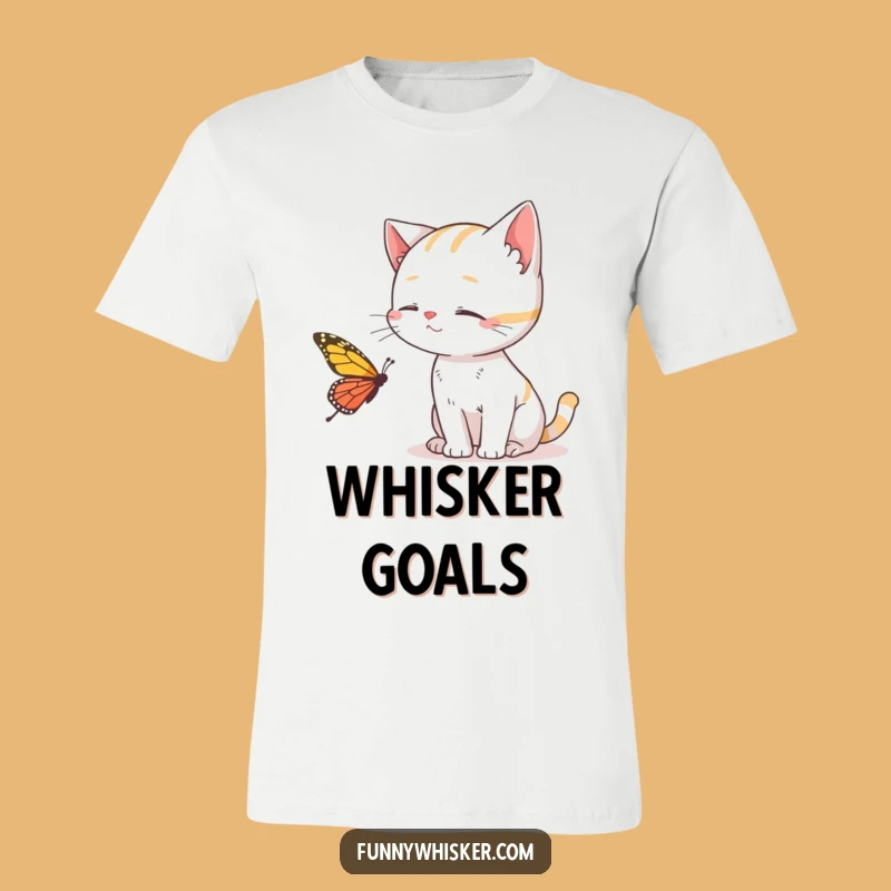 Funny Cat Butterfly Whiskers T-Shirt: A Hilarious Gift for Cat Lovers