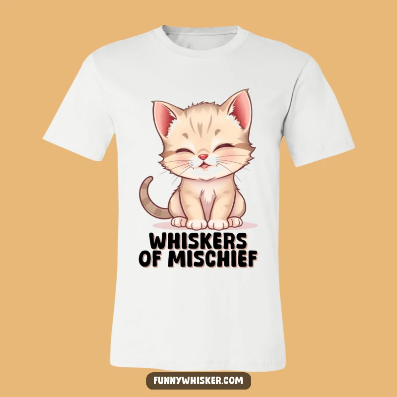Funny Kitten Whisker Tickle T-Shirt - Playful Cat Prank, Ultimate Funny Gift