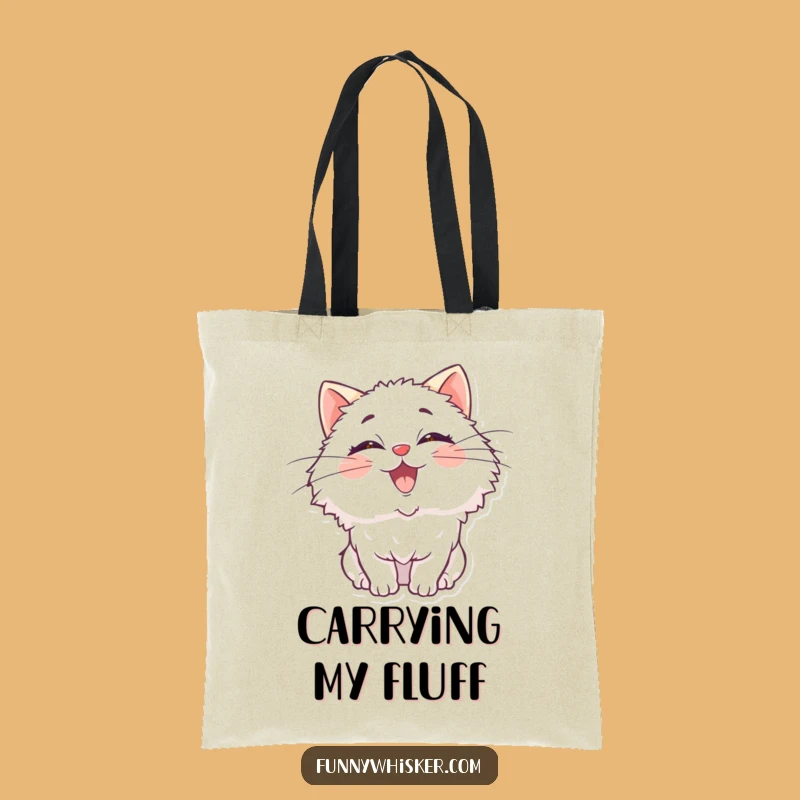 Funny Wiggling Whiskers Cat Tote Bag: Carry Joyful Feline Charm