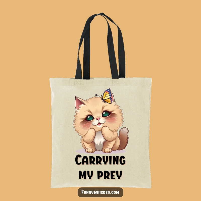 Funny Cat Butterfly Tote Bag - Carry Your Whimsy Daily