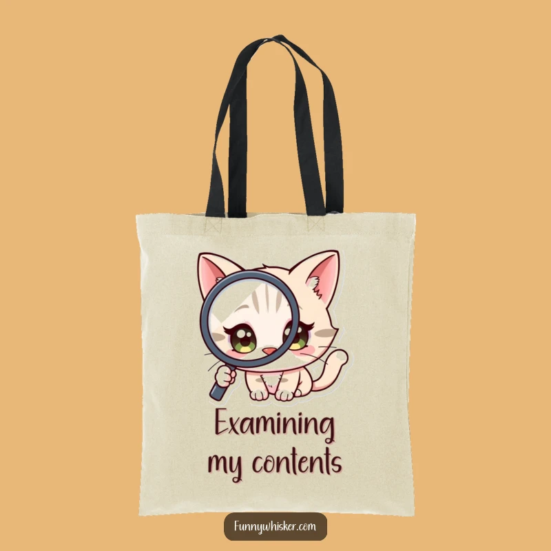 Funny Curious Cat Tote Bag: Examine Life - Practical Gift!