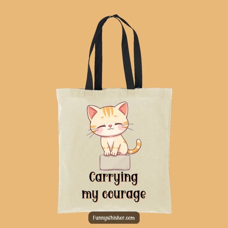 Funny Cat Balance Tote Bag - Whisker Precision, Practical Humor Funny Gift