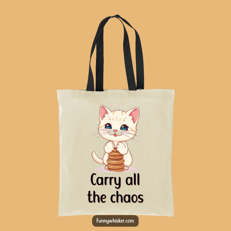 Funny Kitten Balancing Strings Tote Bag, A Chic and Comedic Carry-all for Daily Errands