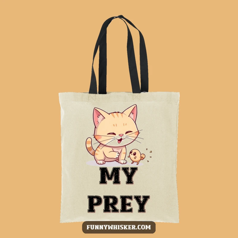 Funny Dust Bunny Hunter Cat Tote Bag: Carry Your Laughs, Perfect Funny Gift